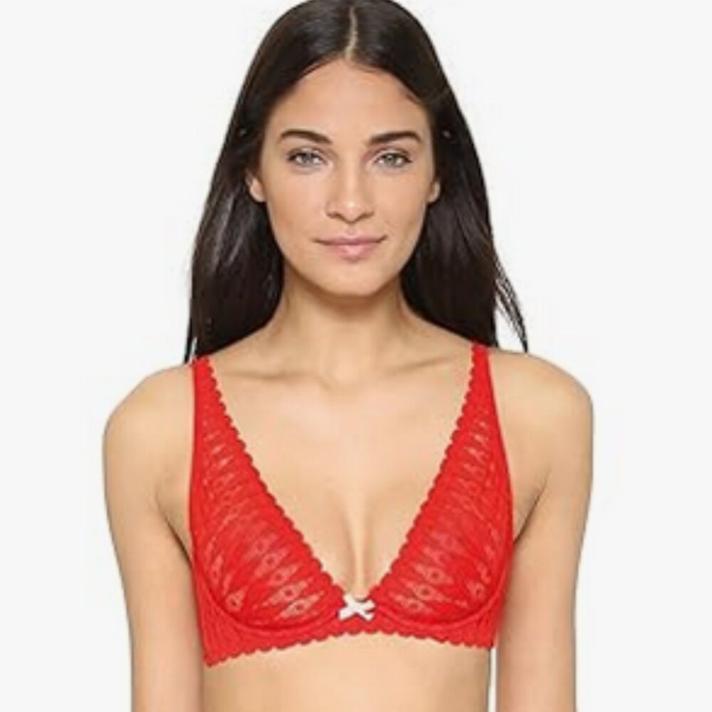 Heidi Klum Intimates Dreamtime Lace Bra H20-1224 Red Size 32A